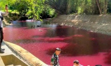 Update-Kasus-Sungai-Berwarna-Merah-di-Pamekasan,-Polisi-Berhasil-Temukan-Penyebab